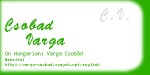 csobad varga business card